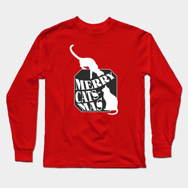 Merry Catsmas ! Long Sleeve T-Shirt by Mey Designs